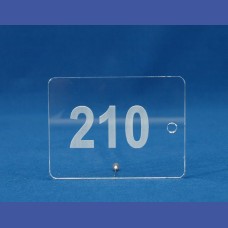 LLAVERO Para número de habitación de hotel rectangular con nº grabado<br>Medidas: 80 x 60 mm<br>Gr